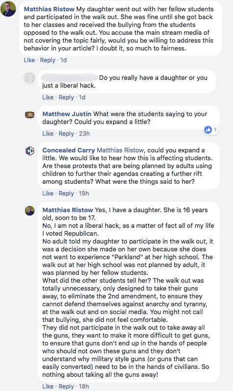 Aftershock Of The Gun Control, School Walkout. » Concealed Carry Inc