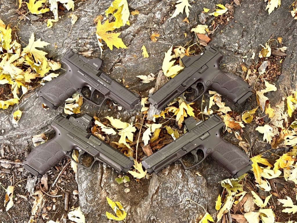 HK VP9X-B and VP9F-B next to paddle-release VP9 A1 models