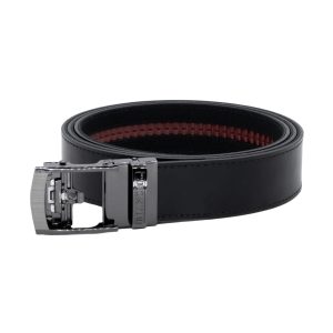 Bianchi EDC NexBelt black leather ratchet gun belt with silver buckle