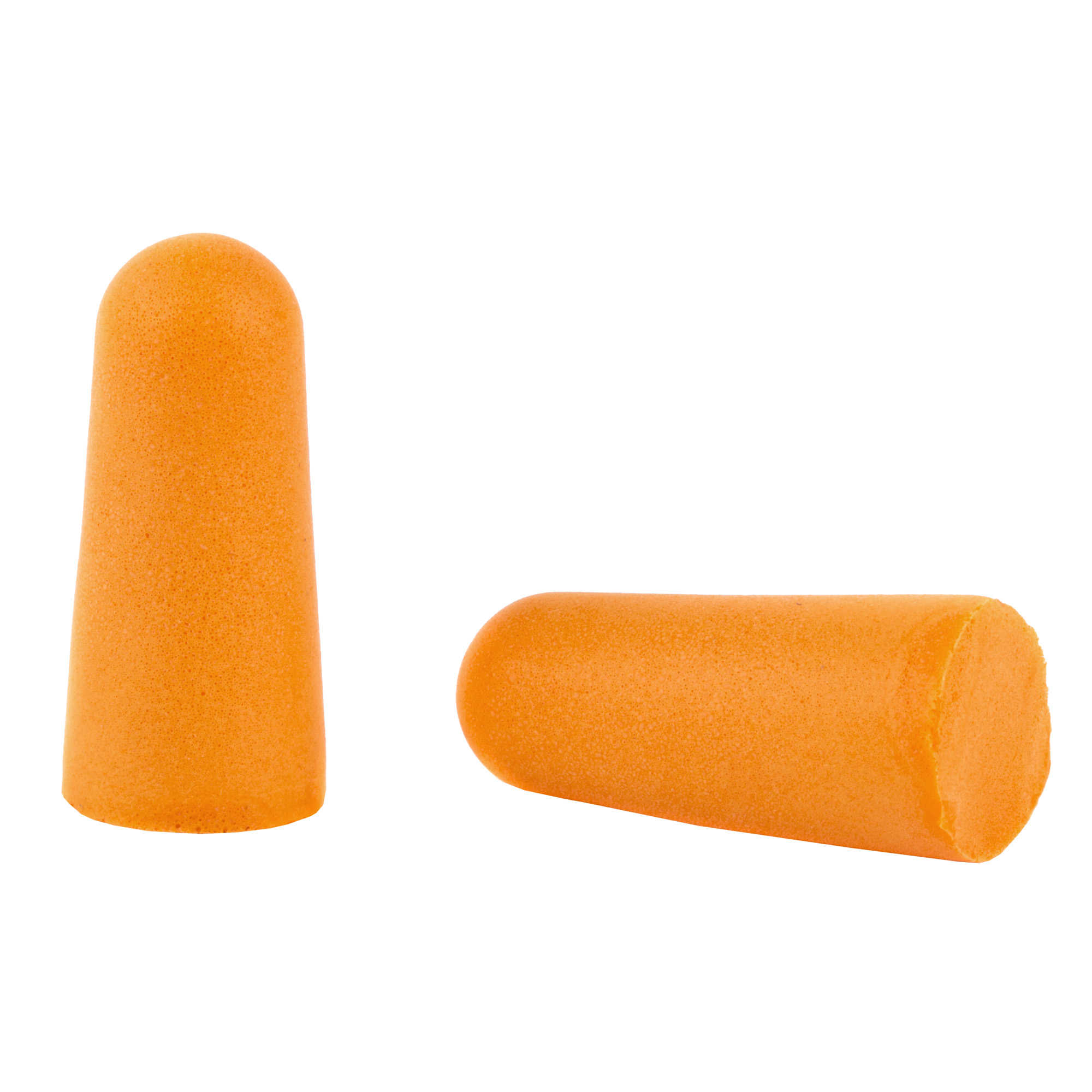 Two Walker's orange foam ear plugs