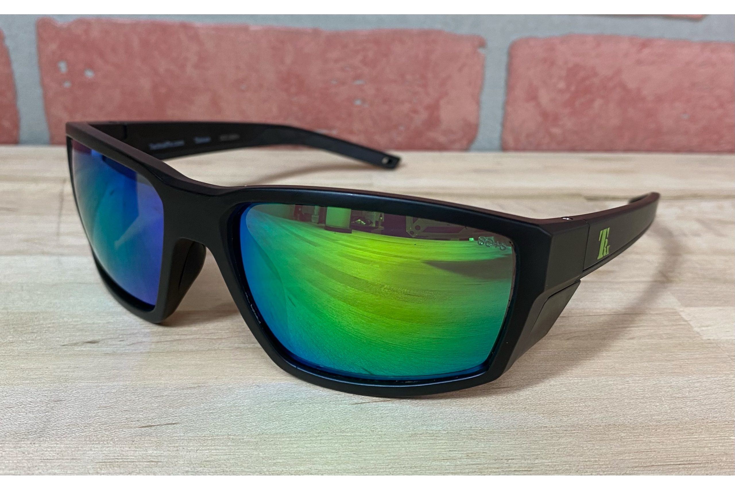 TacticalRx Mother Trucker shooting glasses, matte black frame with Clay Killer polarized lenses